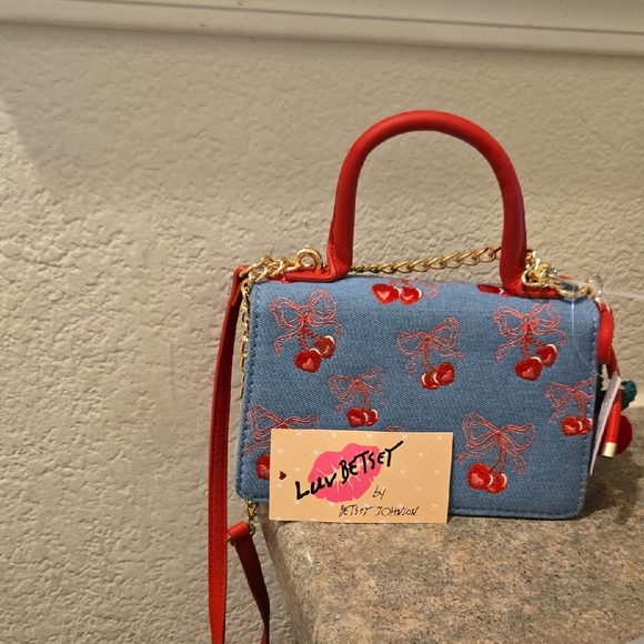 Betsey Johnson Handbags - Betsey Johnson Blue and Red Mini Bag Nwt